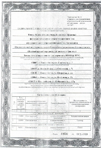 Приложение к лицензии