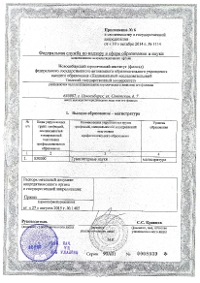 Свидетельство об аккредитации